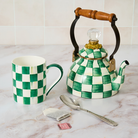 Porcelain Mug | Emerald Check