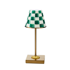 LED Rechargeable Cafe Table Lamp | Emerald Check
