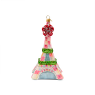 Ruby Red Eiffel Tower Glass Ornament