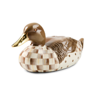 Mallard Duck Figurine | Mocha Check