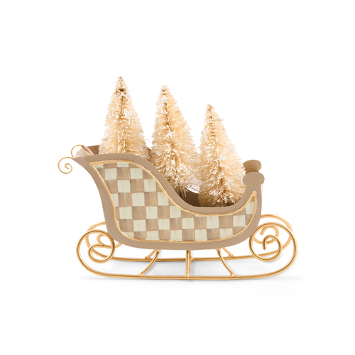 Natural Noel Tin Sleigh With Trees