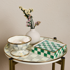 Cocktail Napkin Holder | Emerald Check