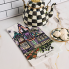 Haunted House Printed Dish Towel