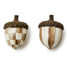 Acorns, Set of 2 | Mocha Check