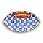 Ceramic Football Platter | Royal Check