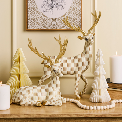 Standing Deer | Mocha Check