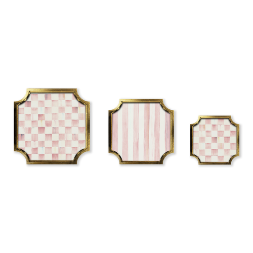 Rosy Stackable Trinket Trays, Set of 3