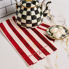 Cherry Stripe Printed Dish Towel