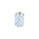 Sky Check Glass Vase