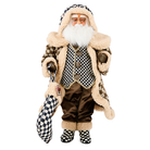 Gingerbread Fabric Santa