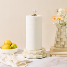 Paper Towel Holder | Mocha Check