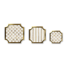 Mocha Stackable Trinket Trays, Set of 3