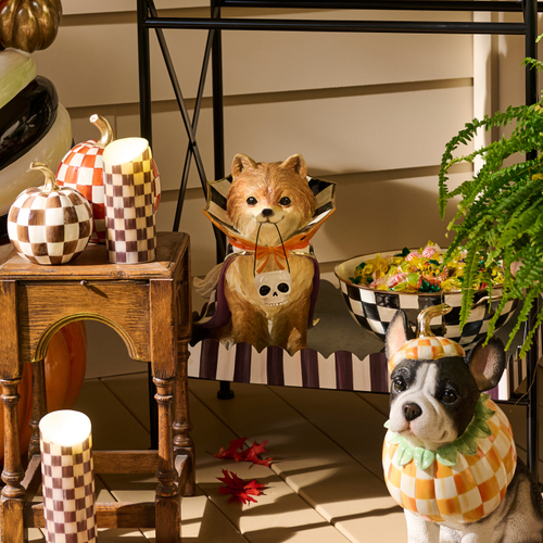 Trick Or Treat Pomeranian Dog Figurine