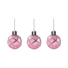 Ruby Red Glass Ball Ornaments, Set Of 6