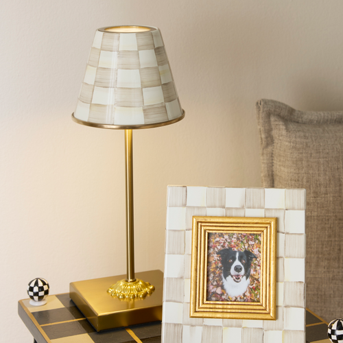 LED Rechargeable Cafe Table Lamp | Mocha Check