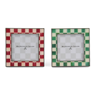 Cherry & Silver Plated Frames, Set of 2 | Emerald Check