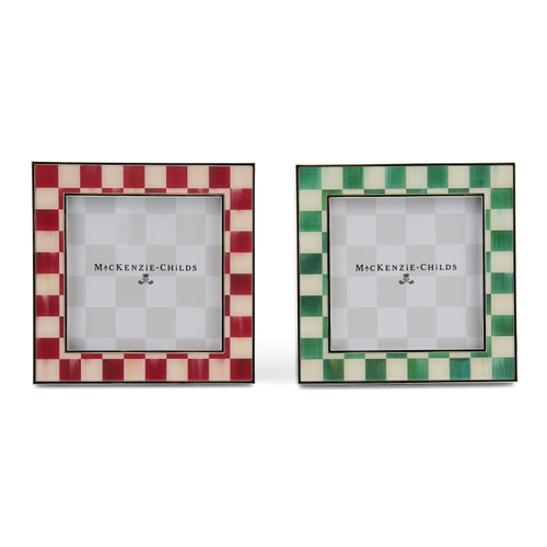 Cherry & Silver Plated Frames, Set of 2 | Emerald Check