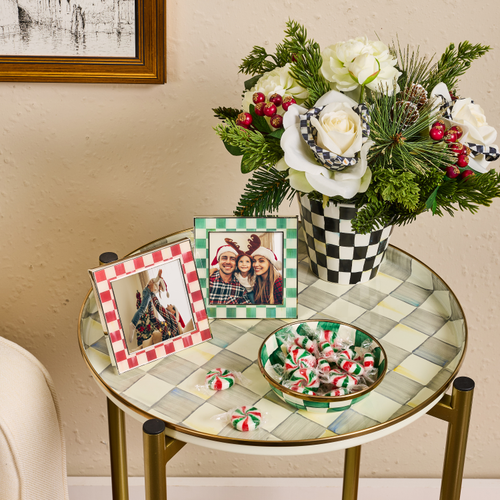 Cherry & Silver Plated Frames, Set of 2 | Emerald Check