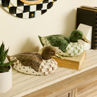 Mallard Duck Figurine | Mocha Check