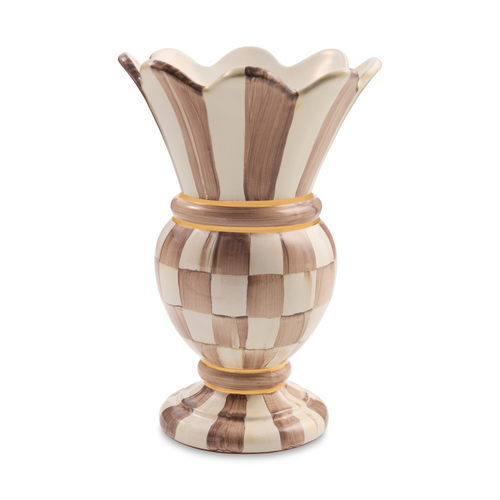 Small Great Vase | Mocha Check
