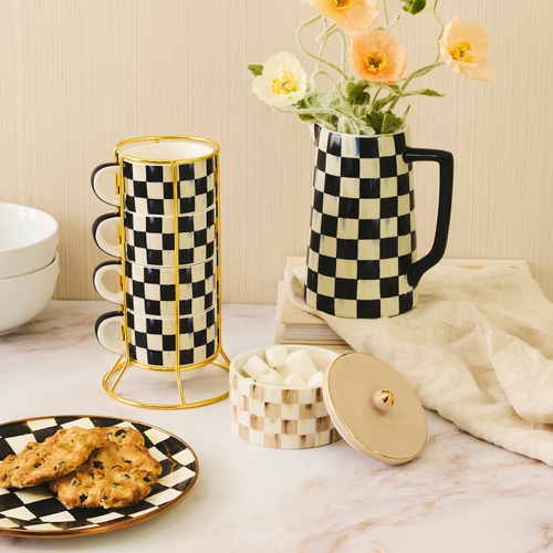 Cappuccino Cup Tower | Courtly Check