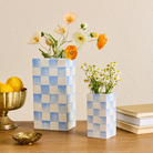 Sky Check Pillar Vase