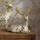 Resting Deer | Mocha Check