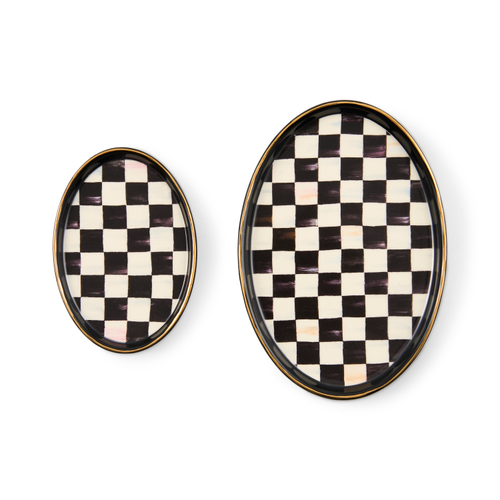 Oval Trinket Dishes, Set of 2 | Courtly Check