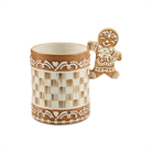 Mocha Check Gingerbread Mug