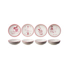 Stoneware Bowl with Holiday Image, Saying & Red Rim, 4 Styles ©