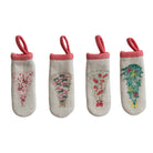 Printed Pot Handle Cover with Embroidered Christmas Tree, 4 Styles ©