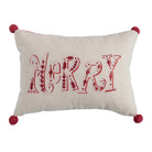 Lumbar Pillow with Embroidery, Beads, Pom Poms & Velvet Back ©
